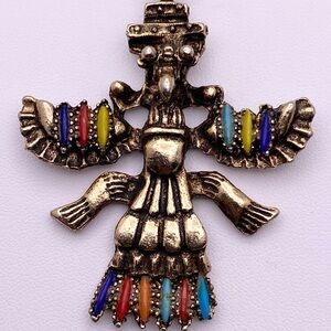 Vintage Thunderbird Pendant Large 2.5” Length